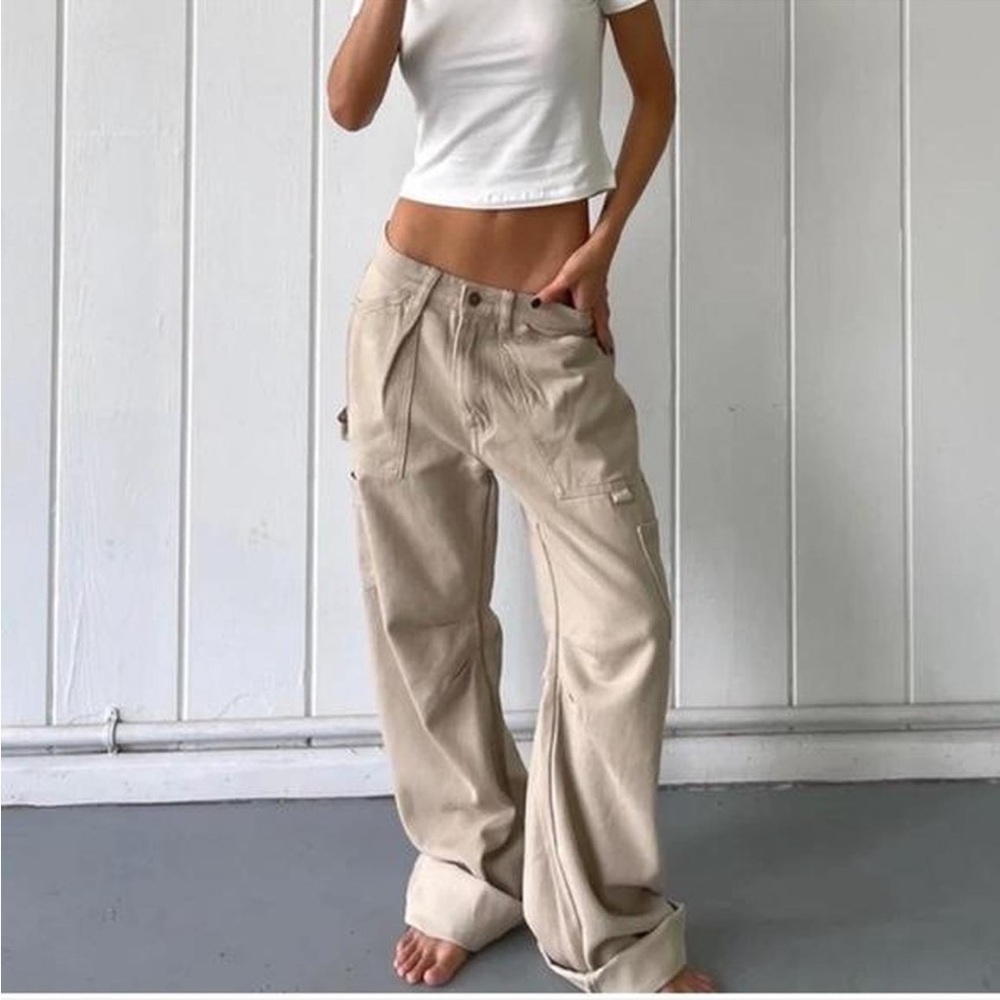 Lioness Beige Cargo Pants